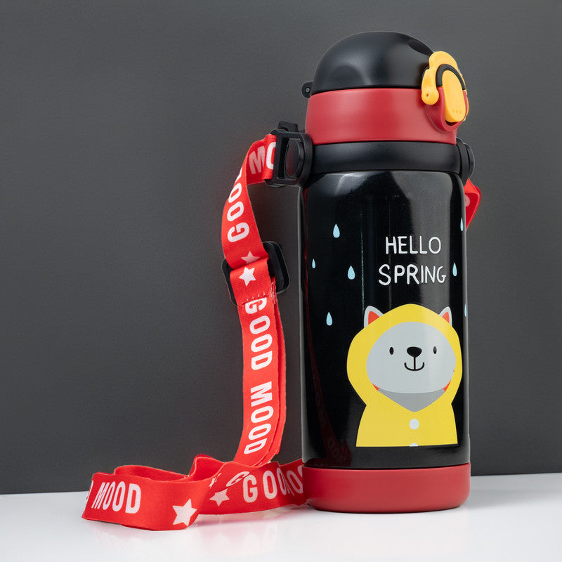 Hello Spring plastic kids sipper water bottle with strap