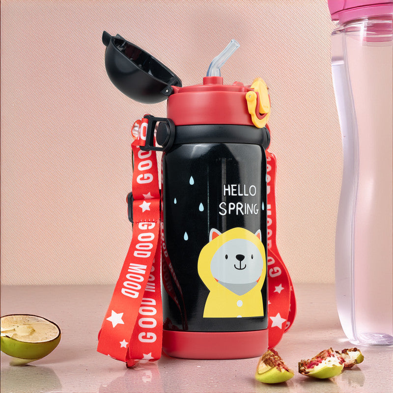 Hello Spring plastic kids sipper water bottle with strap