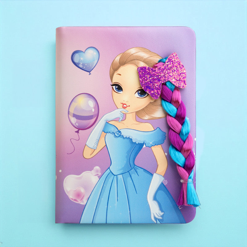 Doll Design Gliter Shade Note Book Diary For Girls