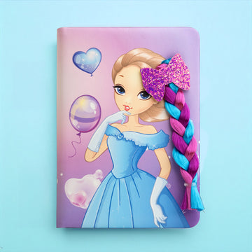 Doll Design Gliter Shade Note Book Diary For Girls