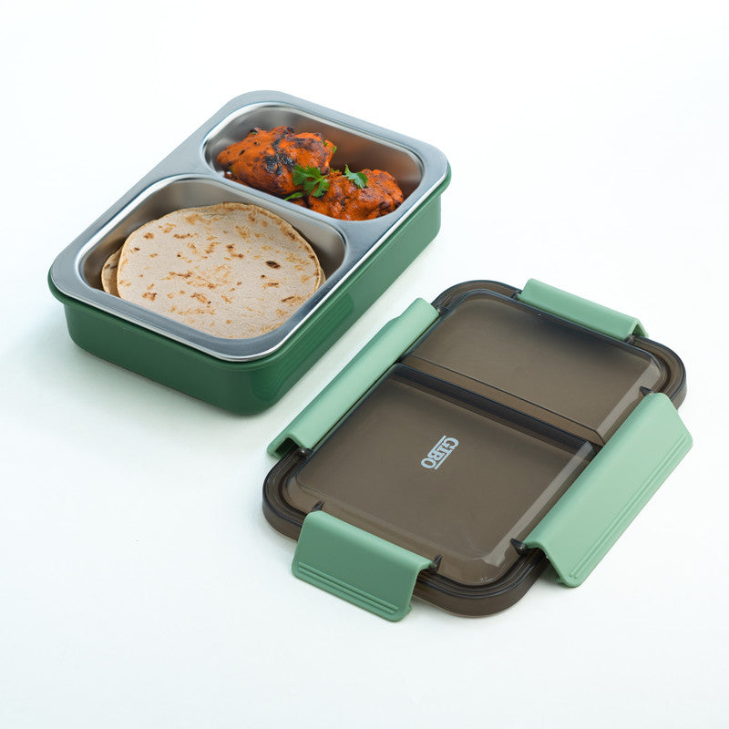 Leak Proof Stainless Steel Lunch Box 2 Container