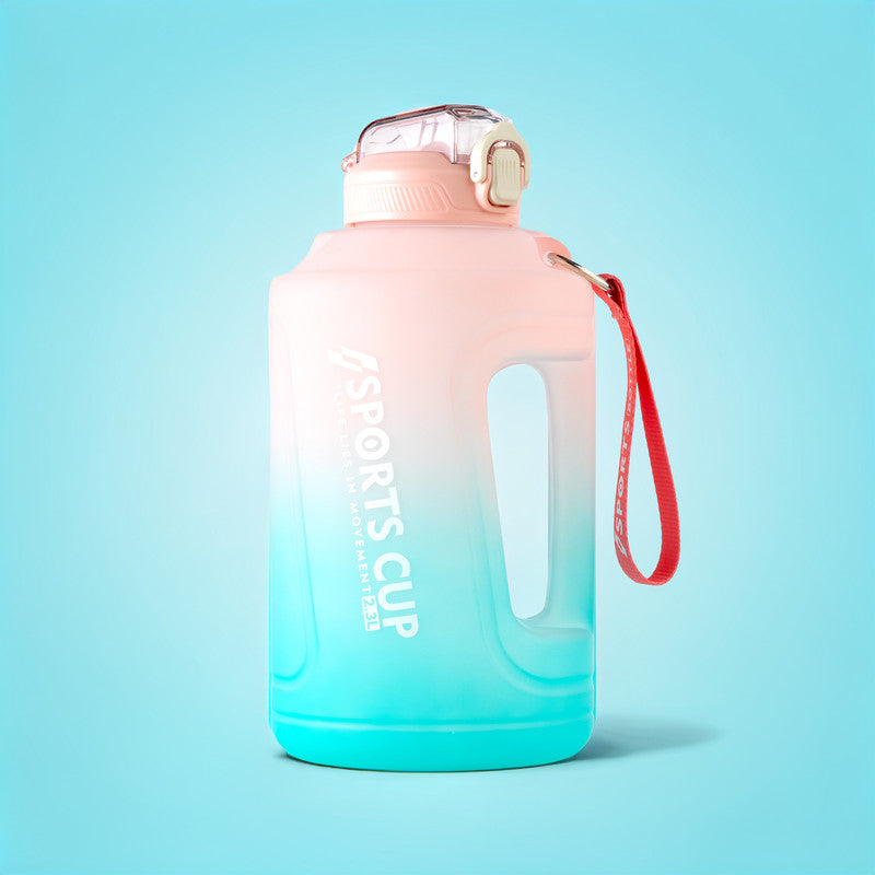 Gallon Water Bottle for Gym & Sports with handle, sipper and strap